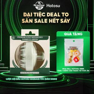 Lược Gội Đầu Hotosu Massage Cao Cấp (Màu Xanh)