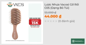 Lược Nhựa Vacosi Gỡ Rối C05 (Dạng Bỏ Túi)