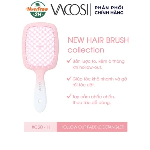 Lược Vacosi Dạng Lưới Massage & Gỡ Rối Tóc Ướt Màu Hồng C20-H