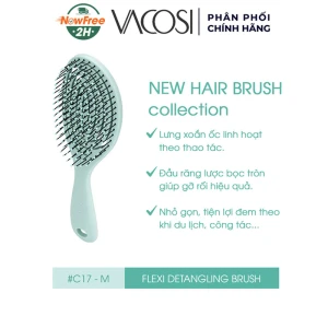 Lược Vacosi Gỡ Rối, Giữ Nếp & Massage Da Đầu Xanh Mint C17-M