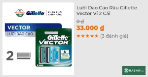 Lưỡi Dao Cạo Râu Gillette Vector Vỉ 2 Cái