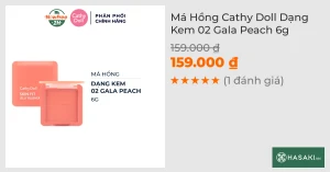 Má Hồng Cathy Doll Dạng Kem 02 Gala Peach 6g