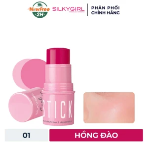 Má Hồng Silkygirl Dạng Thỏi Màu Hồng Đào 01 Peach 4g