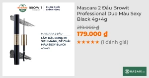 Mascara 2 Đầu Browit Professional Duo Màu Sexy Black 4g 4g