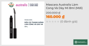 Mascara Australis Làm Cong Và Dày Mi 8ml (Mới)