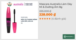 Mascara Australis Làm Dày Mi & Dưỡng Ẩm 8g