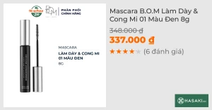 Mascara B.O.M Làm Dài & Cong Mi 01 Màu Đen 8g