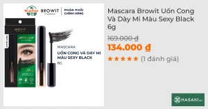 Mascara Browit Uốn Cong Và Dày Mi Màu Sexy Black 6g