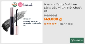 Mascara Cathy Doll Làm Dài & Dày Mi Chỉ Một Chuốt 8g