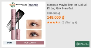 Mascara Maybelline Tơi Dài Mi Không Giới Hạn 6ml