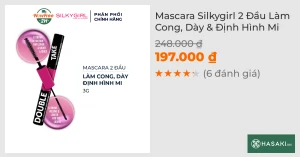 Mascara Silkygirl 2 Đầu Làm Cong, Dày & Định Hình Mi
