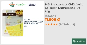 Mặt Nạ Avander Chiết Xuất Collagen Dưỡng Sáng Da 25g