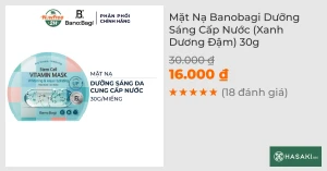 Mặt Nạ Banobagi Dưỡng Sáng Cấp Nước (Xanh Dương Đậm) 30g