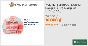 Mặt Nạ Banobagi Dưỡng Sáng, Hỗ Trợ Nâng Cơ (Hồng) 30g