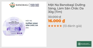 Mặt Nạ Banobagi Dưỡng Sáng, Làm Săn Chắc Da 30g (Tím)