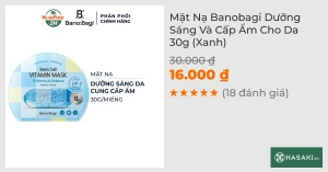 Mặt Nạ Banobagi Dưỡng Sáng Và Cấp Ẩm Cho Da 30g (Xanh)