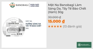 Mặt Nạ Banobagi Làm Sáng Da, Tẩy Tế Bào Chết (Xám) 30g