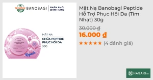 Mặt Nạ Banobagi Peptide Hỗ Trợ Phục Hồi Da (Tím Nhạt) 30g