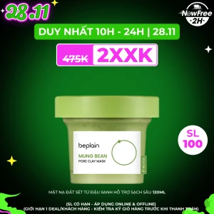 Mặt Nạ Beplain Đất Sét Từ Đậu Xanh Hỗ Trợ Sạch Sâu 120ml