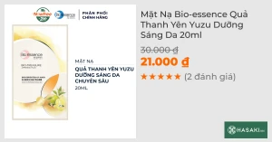 Mặt Nạ Bio-essence Quả Thanh Yên Yuzu Dưỡng Sáng Da 20ml