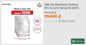 Mặt Nạ Biochem Dưỡng Ẩm & Làm Sáng Da 24ml