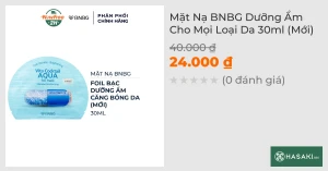 Mặt Nạ BNBG Dưỡng Ẩm Cho Mọi Loại Da 30ml (Mới)
