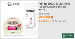 Mặt Nạ BNBG Glutathione Hỗ Trợ Dưỡng Sáng Da 30ml