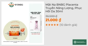 Mặt Nạ BNBG Placenta Truyền Năng Lượng, Phục Hồi Da 30ml