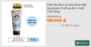 Mặt Nạ Bùn & Sữa Rửa Mặt Sexylook Dưỡng Ẩm Vượt Trội 150g