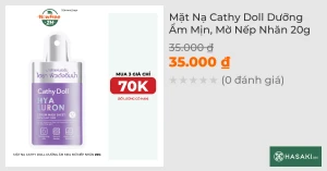 Mặt Nạ Cathy Doll Dưỡng Ẩm Mịn, Mờ Nếp Nhăn 20g
