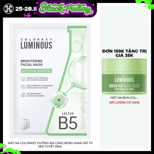 Mặt Nạ Colorkey Dưỡng Ẩm Căng Bóng Rạng Rỡ Từ Sen Tuyết 25ml