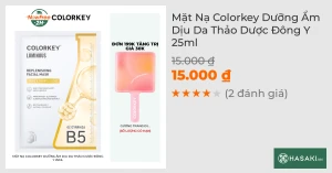 Mặt Nạ Colorkey Dưỡng Ẩm Dịu Da Thảo Dược Đông Y 25ml