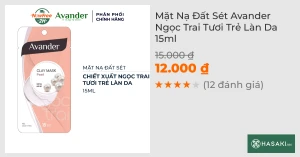 Mặt Nạ Đất Sét Avander Ngọc Trai Tươi Trẻ Làn Da 15ml