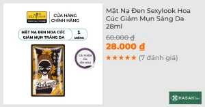 Mặt Nạ Đen Sexylook Hoa Cúc Giảm Mụn Sáng Da 28ml