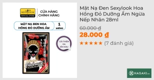 Mặt Nạ Đen Sexylook Hoa Hồng Đỏ Dưỡng Ẩm Ngừa Nếp Nhăn 28ml