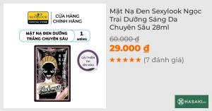 Mặt Nạ Đen Sexylook Ngọc Trai Dưỡng Sáng Da Chuyên Sâu 28ml