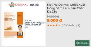 Mặt Nạ Dermal Chiết Xuất Hồng Sâm Làm Săn Chắc Da 23g