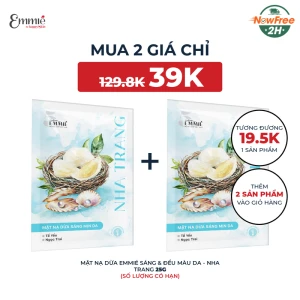 Mặt Nạ Dừa Emmié Sáng & Đều Màu Da - Nha Trang 25g