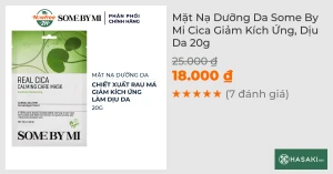 Mặt Nạ Dưỡng Da Some By Mi Cica Giảm Kích Ứng, Dịu Da 20g