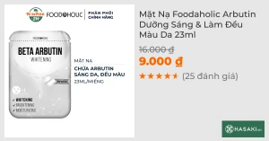 Mặt Nạ Foodaholic Arbutin Dưỡng Sáng & Làm Đều Màu Da 23ml