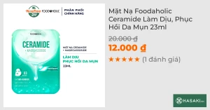 Mặt Nạ Foodaholic Ceramide Làm Dịu, Phục Hồi Da Mụn 23ml