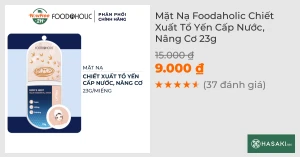 Mặt Nạ Foodaholic Chiết Xuất Tổ Yến Cấp Nước, Nâng Cơ 23g