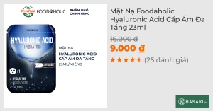 Mặt Nạ Foodaholic Hyaluronic Acid Cấp Ẩm Đa Tầng 23ml 