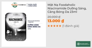 Mặt Nạ Foodaholic Niacinamide Dưỡng Sáng, Căng Bóng Da 23ml