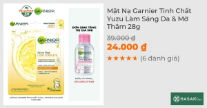 Mặt Nạ Garnier Tinh Chất Yuzu Làm Sáng Da & Mờ Thâm 28g