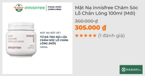 Mặt Nạ innisfree Chăm Sóc Lỗ Chân Lông 100ml (Mới)