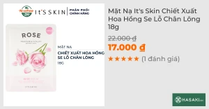 Mặt Nạ It's Skin Chiết Xuất Hoa Hồng Se Lỗ Chân Lông 18g