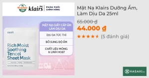 Mặt Nạ Klairs Dưỡng Ẩm, Làm Dịu Da 25ml