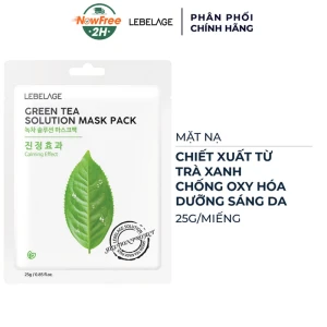 Mặt Nạ Lebelage Trà Xanh Chống Oxy Hóa, Dưỡng Sáng Da 25g