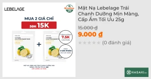 Mặt Nạ Lebelage Trái Chanh Dưỡng Mịn Màng, Cấp Ẩm Tối Ưu 25g